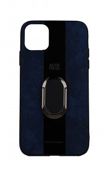 Zadní silikonový kryt Auto Focus na iPhone 11 modrý s prstenem