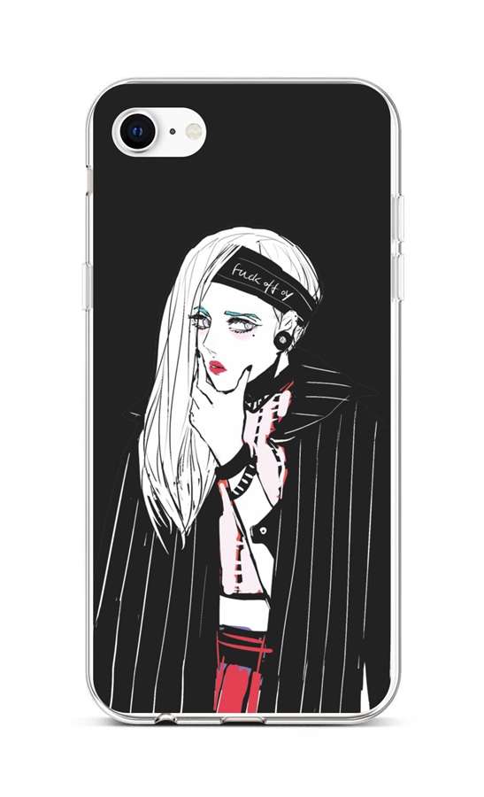 Levně Kryt TopQ iPhone SE 2020 silikon Dark Girl 49556 (pouzdro neboli obal na mobil iPhone SE 2020)