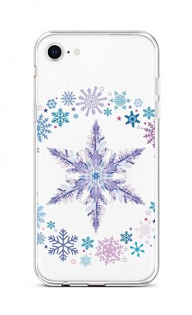 Zadní silikonový kryt na iPhone SE 2020 Snowflake