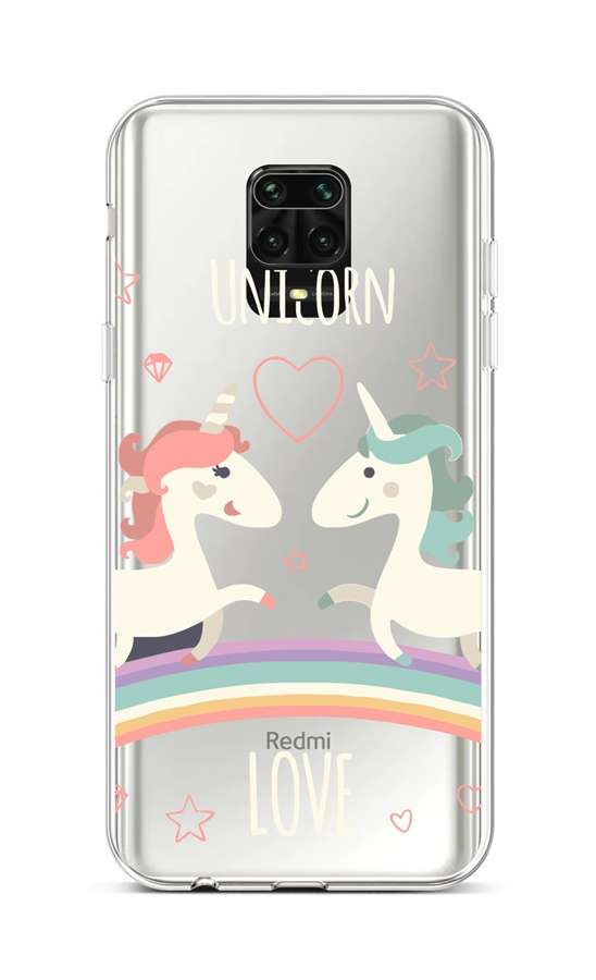 Zadní silikonový kryt na Xiaomi Redmi Note 9 Pro Unicorn Love