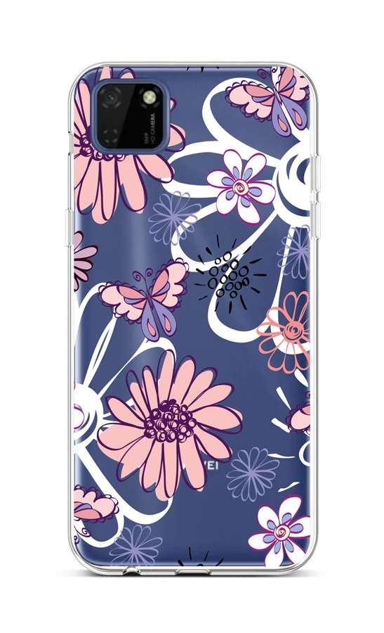 Kryt TopQ Huawei Y5p silikon Flowers 50257 (pouzdro neboli obal na mobil Huawei Y5p)