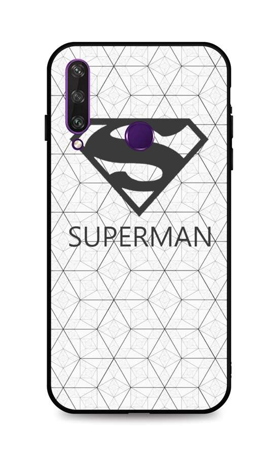 Zadní 3D silikonový kryt na Huawei Y6p Bílý Superman