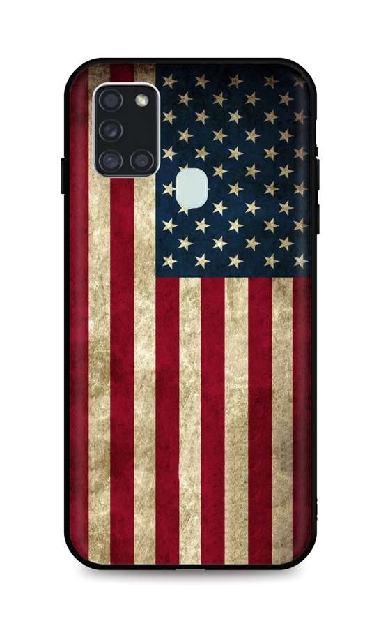 Levně Kryt TopQ Samsung A21s 3D silikon Amerika 50361 (pouzdro neboli obal na mobil Samsung A21s)