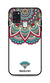 Zadní 3D silikonový kryt na Samsung A21s Barevný motiv