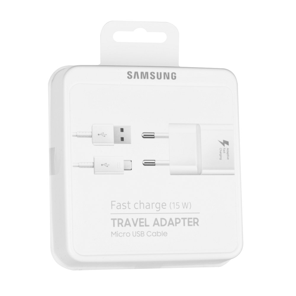 Originální rychlonabíječka Samsung EP-TA20EWE + micro USB bílá 2A (EU Blister) 