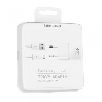 Originální rychlonabíječka Samsung EP-TA20EWE + micro USB bílá 2A (EU Blister) 