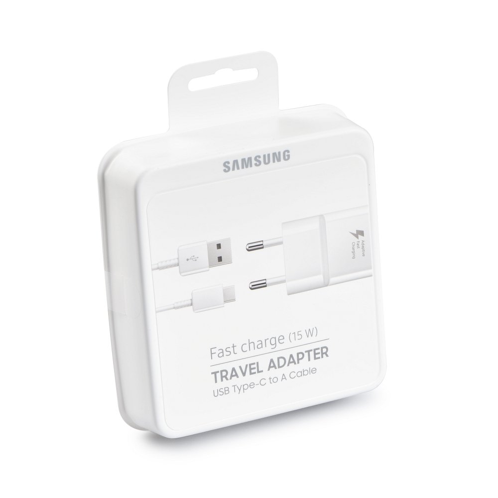 Originální rychlonabíječka Samsung EP-TA20EWE včetně USB-C datového kabelu bílá 2A 15W