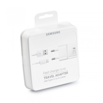 Originální rychlonabíječka Samsung EP-TA20EWE včetně USB-C datového kabelu bílá 2A 15W