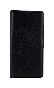 Knížkové pouzdro na Samsung A21s Černý strom sovičky