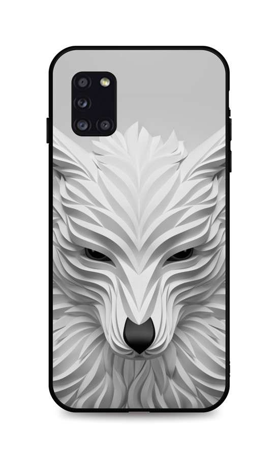 Levně Kryt TopQ LUXURY Samsung A31 pevný Bílý vlk 50890 (pouzdro neboli obal na mobil Samsung A31)