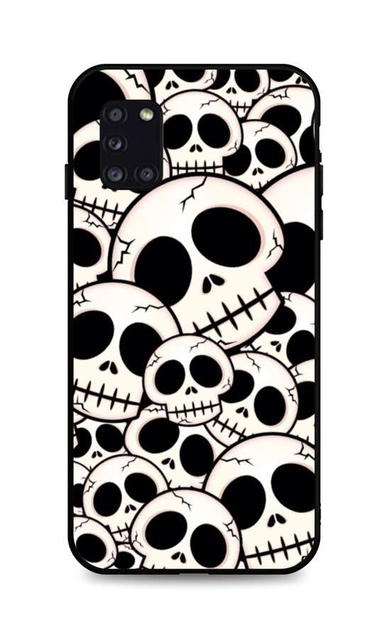 Levně Kryt TopQ LUXURY Samsung A31 pevný Skulls 50896 (pouzdro neboli obal na mobil Samsung A31)