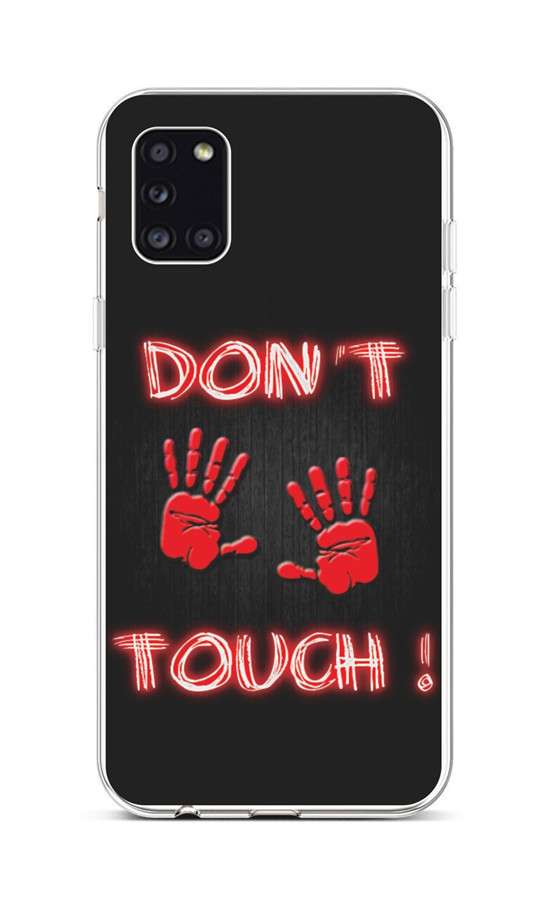 Levně Kryt TopQ Samsung A31 silikon Don't Touch Red 50913 (pouzdro neboli obal na mobil Samsung A31)