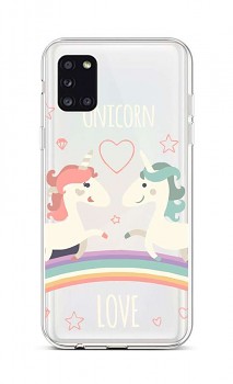 Zadní silikonový kryt na Samsung A31 Unicorn Love