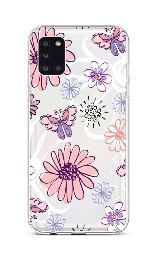 Kryt TopQ Samsung A31 silikon Flowers 50924 (pouzdro neboli obal na mobil Samsung A31)