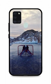Zadní silikonový kryt DARK na Samsung A21s Hockey Goalie