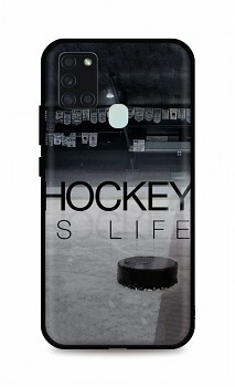 Zadní silikonový kryt DARK na Samsung A21s Hockey Is Life