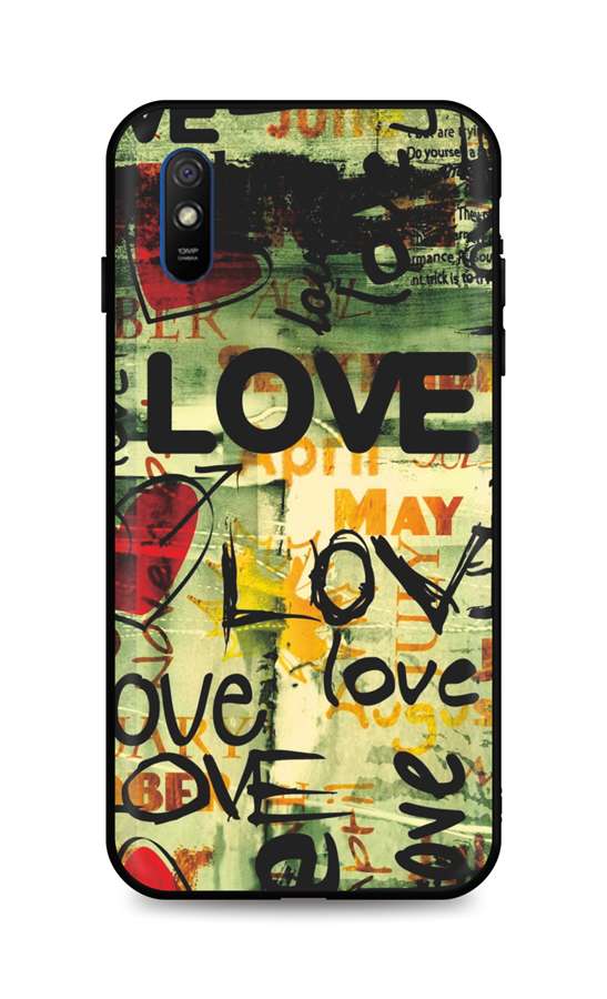 Kryt TopQ LUXURY Xiaomi Redmi 9A pevný Love 51983 (pouzdro neboli obal na mobil Xiaomi Redmi 9A)