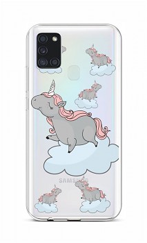Zadní silikonový kryt na Samsung A21s Grey Unicorns  