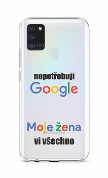 Zadní silikonový kryt na Samsung A21s Google  