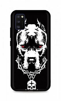 Zadní silikonový kryt DARK na Samsung A41 Fighting Dog