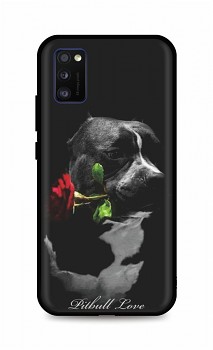 Zadní silikonový kryt DARK na Samsung A41 Pitbull Love