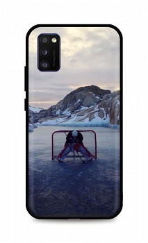 Zadní silikonový kryt DARK na Samsung A41 Hockey Goalie