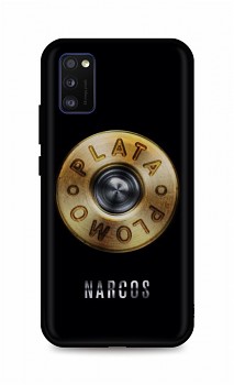 Zadní silikonový kryt DARK na Samsung A41 Plata O Plomo