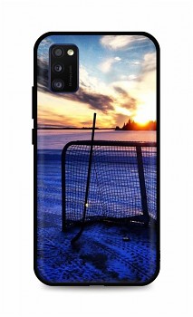 Zadní silikonový kryt DARK na Samsung A41 Hockey Sunset