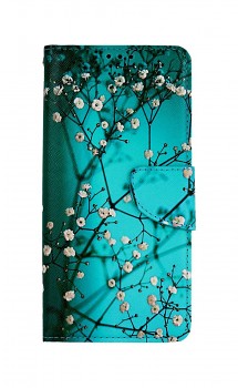 Knížkové pouzdro na Xiaomi Redmi 9C Modré s květy