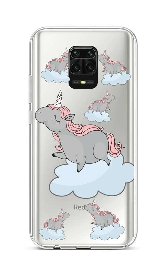 Zadní silikonový kryt na Xiaomi Redmi Note 9 Pro Grey Unicorns