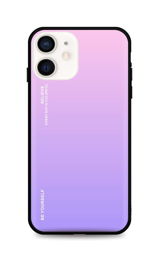 Levně Kryt TopQ LUXURY iPhone 12 pevný duhový růžový 52602 (pouzdro neboli obal na mobil iPhone 12)