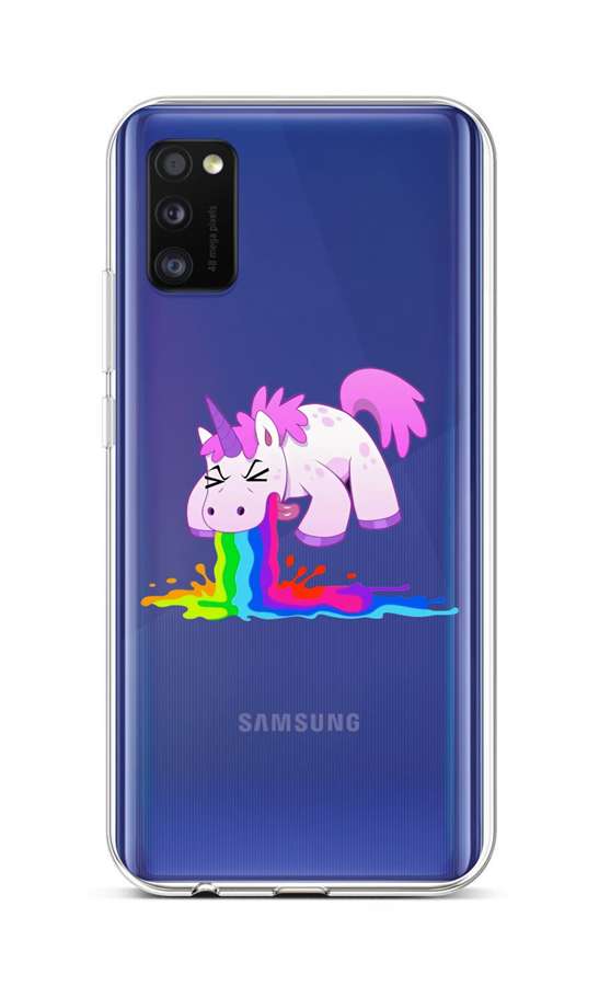 Zadní silikonový kryt na Samsung A41 Rainbow Splash