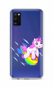 Zadní silikonový kryt na Samsung A41 Flying Unicorn