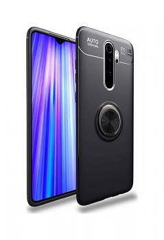 Zadní silikonový kryt na Xiaomi Redmi 9 černý s černým prstenem