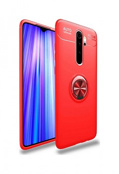 Zadní silikonový kryt na Xiaomi Redmi 9 červený s červeným prstenem