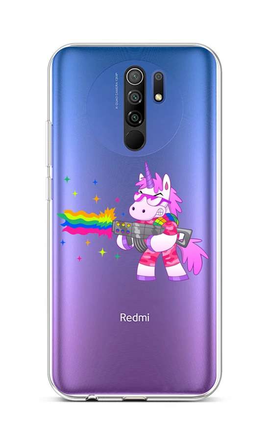 Levně Kryt TopQ Xiaomi Redmi 9 silikon Rainbow Gun 52895 (pouzdro neboli obal na mobil Xiaomi Redmi 9)