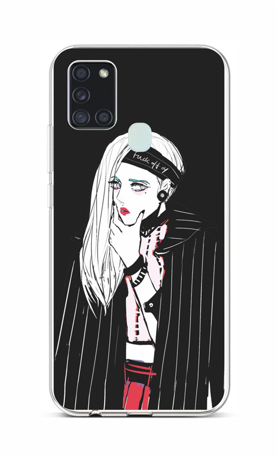 Levně Kryt TopQ Samsung A21s silikon Dark Girl 52964 (pouzdro neboli obal na mobil Samsung A21s)