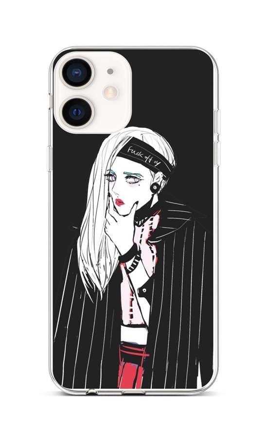 Kryt TopQ iPhone 12 mini silikon Dark Girl 53252 (pouzdro neboli obal na mobil iPhone 12 mini)