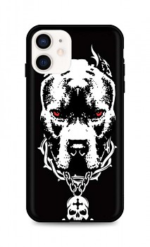 Zadní silikonový kryt DARK na iPhone 12 mini Fighting Dog