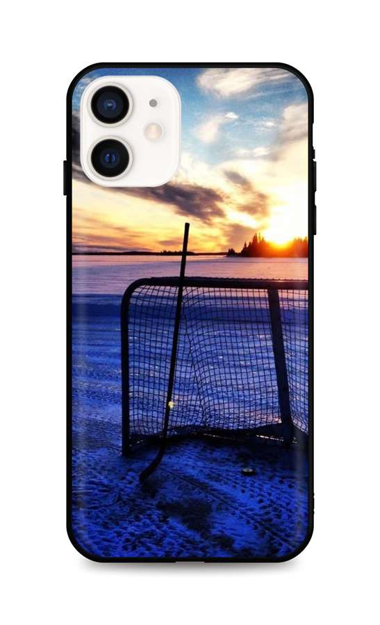 Levně Kryt TopQ iPhone 12 mini silikon Hockey Sunset 53295 (pouzdro neboli obal na mobil iPhone 12 mini)