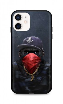 Zadní silikonový kryt DARK na iPhone 12 mini Monkey Gangster