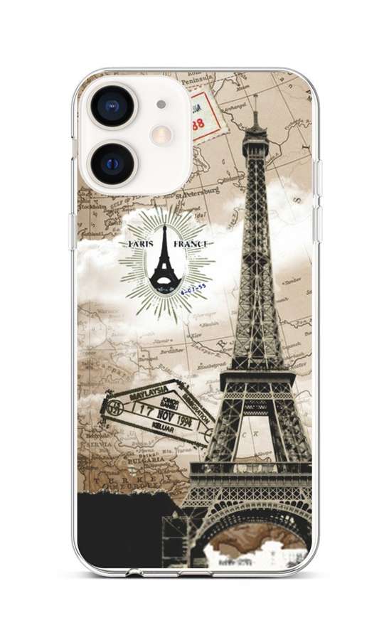 Kryt TopQ iPhone 12 silikon Paris 2 53347 (pouzdro neboli obal na mobil iPhone 12)