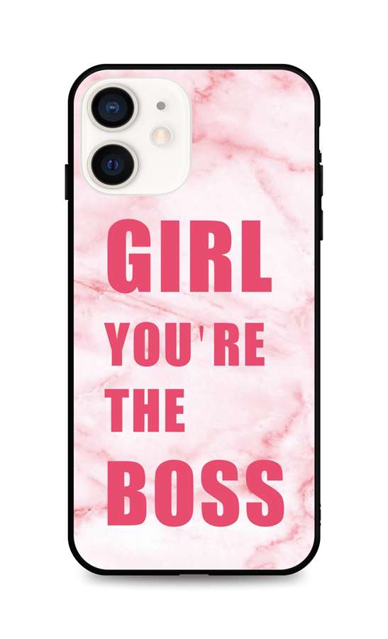 Levně Kryt TopQ LUXURY iPhone 12 mini pevný Girl Boss 53374 (pouzdro neboli obal na mobil iPhone 12 mini)