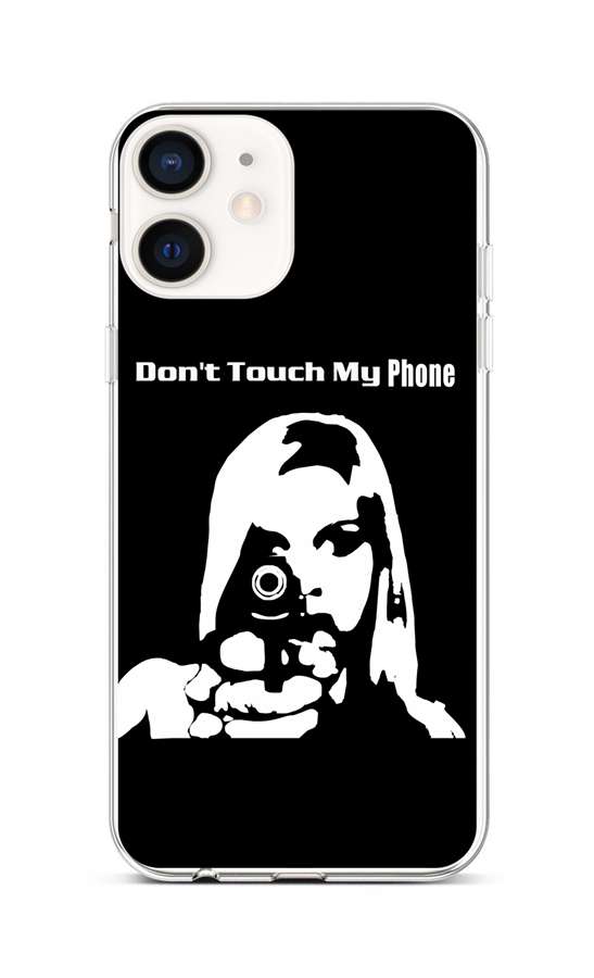 Kryt TopQ iPhone 12 mini silikon Don't Touch Gun 53416 (pouzdro neboli obal na mobil iPhone 12 mini)