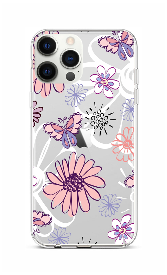 Kryt TopQ iPhone 12 Pro silikon Flowers 53518 (pouzdro neboli obal na mobil iPhone 12 Pro)