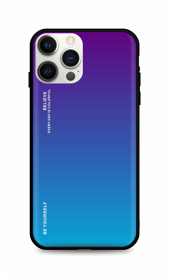 Levně Kryt TopQ LUXURY iPhone 12 Pro Max pevný duhový purpurový 53562 (pouzdro neboli obal na mobil iPhone 12 Pro Max)