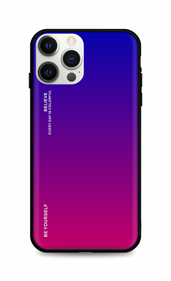 Levně Kryt TopQ LUXURY iPhone 12 Pro Max pevný duhový fialový 53563 (pouzdro neboli obal na mobil iPhone 12 Pro Max)