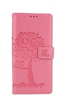Knížkové pouzdro na Xiaomi Redmi 9 Růžový strom sovičky