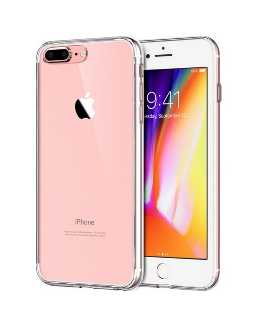 Pouzdro TopQ iPhone 8 Plus silikon ultratenký průhledný 0,5 mm 54002 (kryt neboli obal na mobil iPhone 8 Plus)