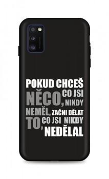 Zadní silikonový kryt DARK na Samsung A41 Moto